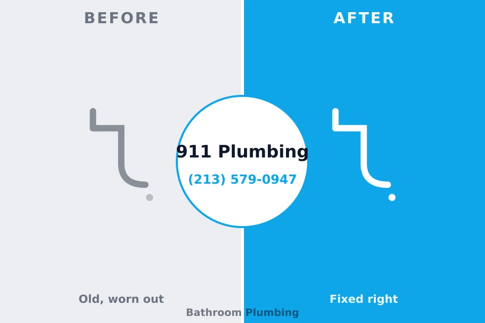 Before and after: plumbing company Sugar Land, TX